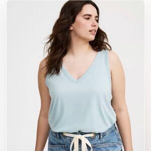 Torrid Classic Fit Light Blue Top